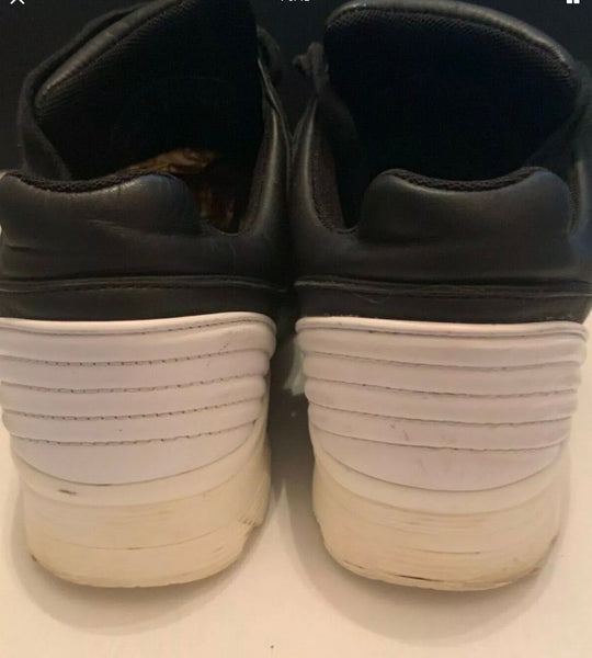 Chanel Black and White Leather Sneakers / Trainers, UK Size 5.5 - V & G Luxe Boutique