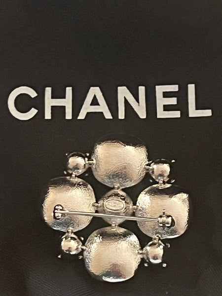 Chanel CC Crystal-Embellished Brooch - V & G Luxe Boutique