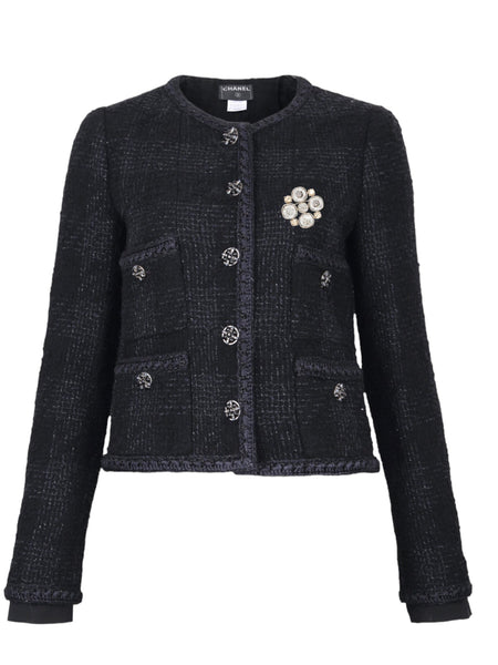 Chanel CC Crystal-Embellished Brooch - V & G Luxe Boutique