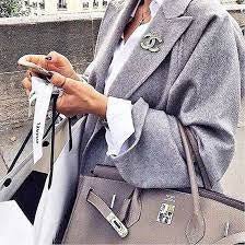 Chanel White Diamanté Crystal Logo Brooch - V & G Luxe Boutique