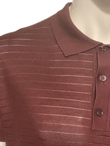 Christian Dior Bee Logo Burgundy Polo Shirt Size Large - V & G Luxe Boutique