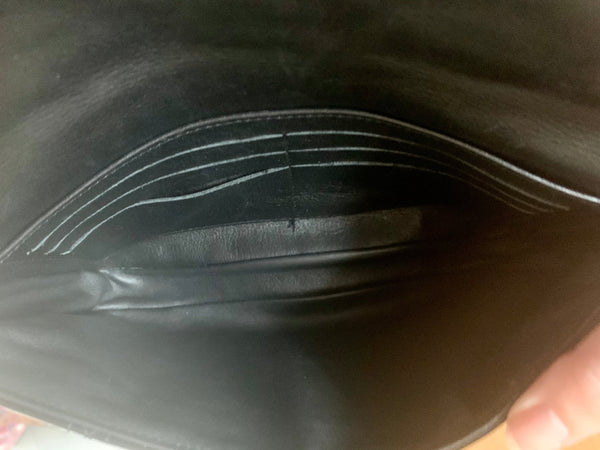 Christian Dior Black Patent Quilted Leather Miss Dior Chain Handbag / Cannage Wallet On Chain - V & G Luxe Boutique