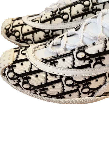 Christian Dior Rare John Galliano Trotter Vintage Blue Monogram Sneakers - V & G Luxe Boutique