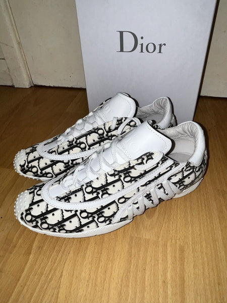 Christian Dior Rare John Galliano Trotter Vintage Blue Monogram Sneakers - V & G Luxe Boutique