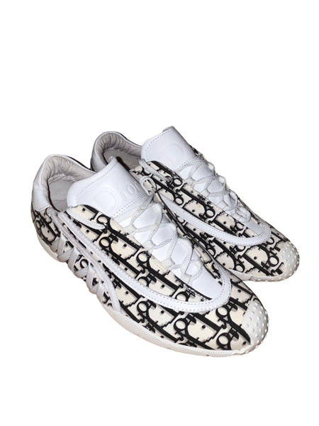 Christian Dior Rare John Galliano Trotter Vintage Blue Monogram Sneakers - V & G Luxe Boutique