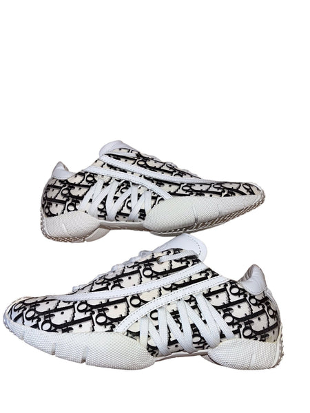 Christian Dior Rare John Galliano Trotter Vintage Blue Monogram Sneakers - V & G Luxe Boutique