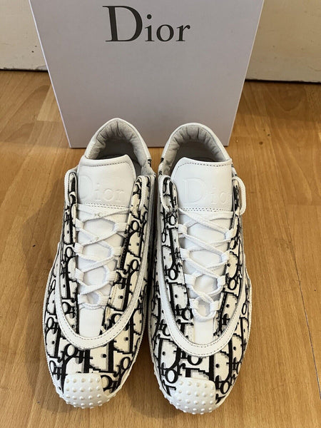 Christian Dior Rare John Galliano Trotter Vintage Blue Monogram Sneakers - V & G Luxe Boutique