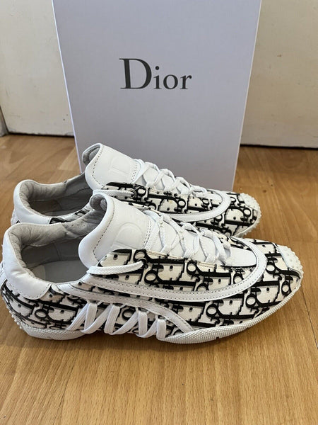 Christian Dior Rare John Galliano Trotter Vintage Blue Monogram Sneakers - V & G Luxe Boutique