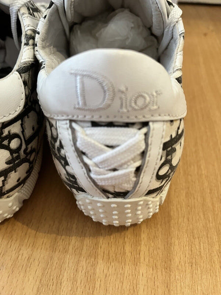 Christian Dior Rare John Galliano Trotter Vintage Blue Monogram Sneakers - V & G Luxe Boutique
