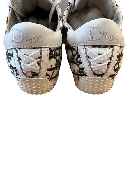 Christian Dior Rare John Galliano Trotter Vintage Blue Monogram Sneakers - V & G Luxe Boutique