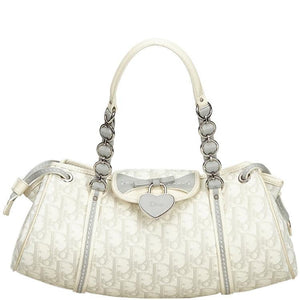 CHRISTIAN DIOR Vintage Monogram Romantique Trotter Bag Grey – V