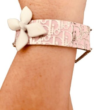 Christian Dior Vintage Pink Monogram Diamanté Bracelet - V & G Luxe Boutique