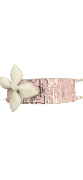 Christian Dior Vintage Pink Monogram Diamanté Bracelet - V & G Luxe Boutique
