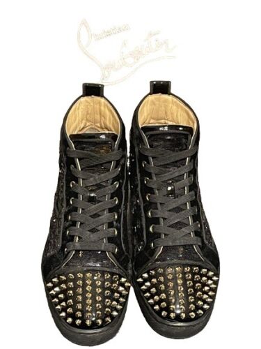 Christian Louboutin Orlato Flat Sequin Spikes Size UK 8 - V & G Luxe Boutique