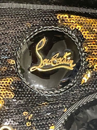 Christian Louboutin Orlato Flat Sequin Spikes Size UK 8 - V & G Luxe Boutique
