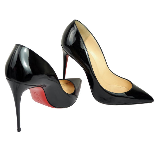 Christian Louboutin So Kate 120 Black Patent Heels, UK Size 7 - V & G Luxe Boutique