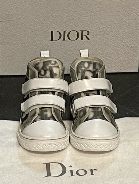 Dior B23 Logo High-Top Sneakers White & Black Size EU 23 - V & G Luxe Boutique
