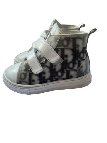 Dior B23 Logo High-Top Sneakers White & Black Size EU 23 - V & G Luxe Boutique