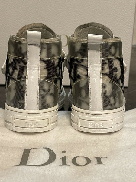 Dior B23 Logo High-Top Sneakers White & Black Size EU 23 - V & G Luxe Boutique