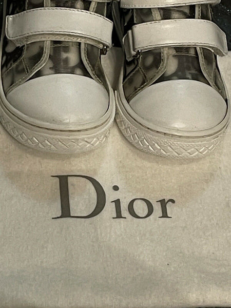 Dior B23 Logo High-Top Sneakers White & Black Size EU 23 - V & G Luxe Boutique