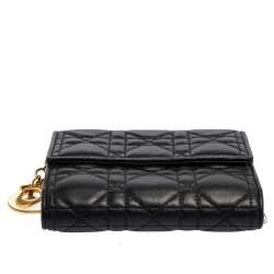 Dior Mini Lady Lambskin Black Wallet - V & G Luxe Boutique