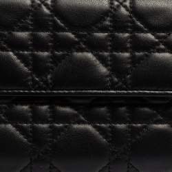 Dior Mini Lady Lambskin Black Wallet - V & G Luxe Boutique
