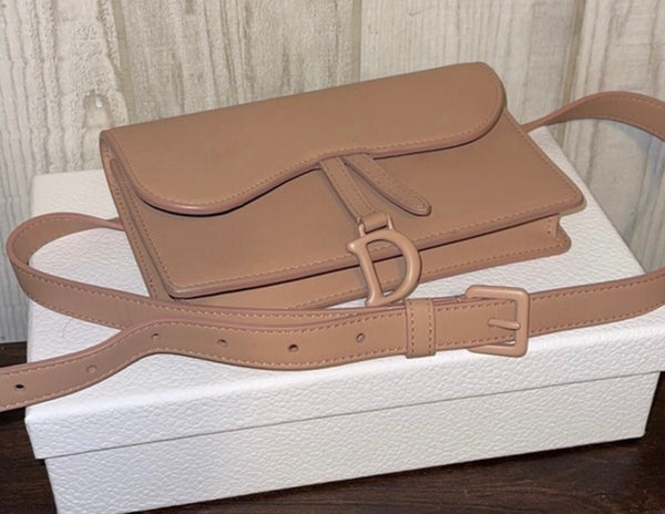 Dior Saddle Belt Bag, Nude Matte Leather - V & G Luxe Boutique