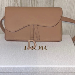 Dior Saddle Belt Bag, Nude Matte Leather - V & G Luxe Boutique