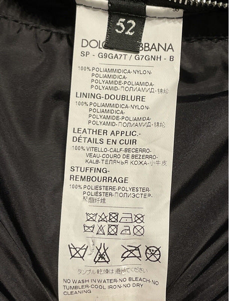 Dolce & Gabbana Black Nylon Bomber Jacket Size IT 52 UK XL RRP £675 - V & G Luxe Boutique