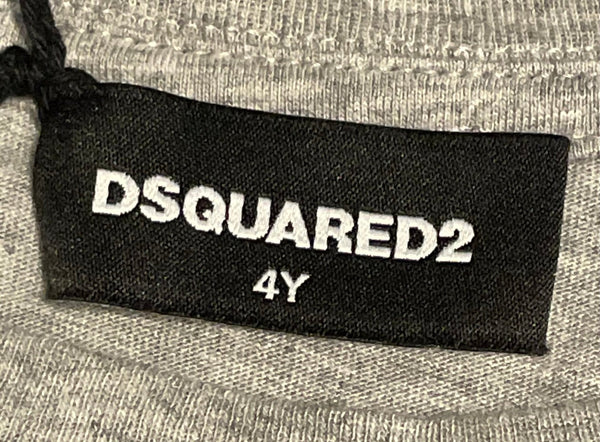 DSQUARED2 Grey Junior Boys Waist Logo T Shirt, Age 4 - V & G Luxe Boutique