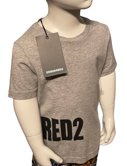 DSQUARED2 Grey Junior Boys Waist Logo T Shirt, Age 4 - V & G Luxe Boutique