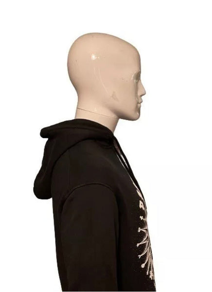 DSquared2 Textured Black 1964 Hand Motif Hoodie Size Large - V & G Luxe Boutique