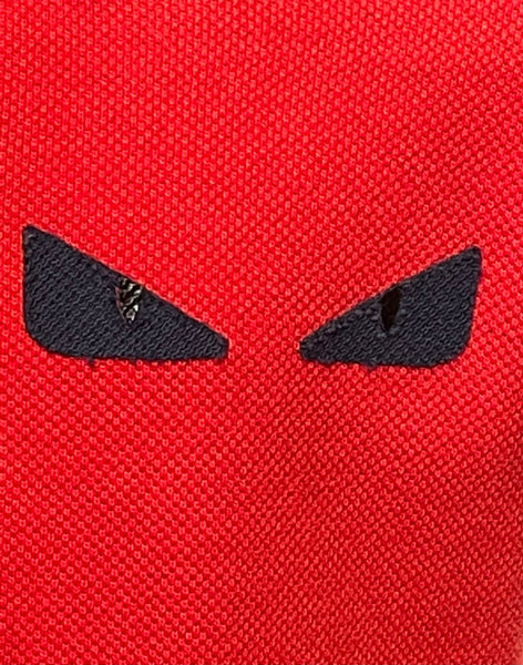 Fendi Boys Red Polo Fendi Print, Age 2 - V & G Luxe Boutique