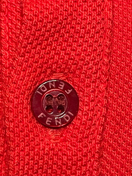 Fendi Boys Red Polo Fendi Print, Age 2 - V & G Luxe Boutique