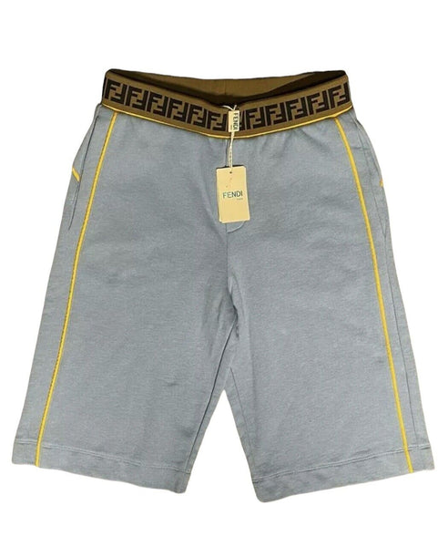 Fendi Boys Sky Blue FF Logo Bermuda Shorts Age 12+ Years - V & G Luxe Boutique