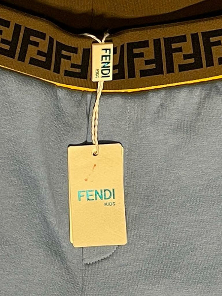 Fendi Boys Sky Blue FF Logo Bermuda Shorts Age 12+ Years - V & G Luxe Boutique