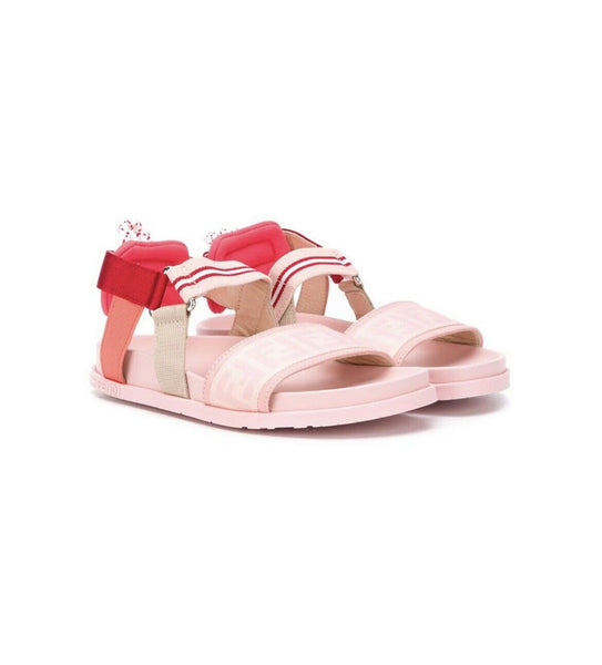 Fendi girls FF logo pink sandals Size UK 2.5 EU 35 - V & G Luxe Boutique