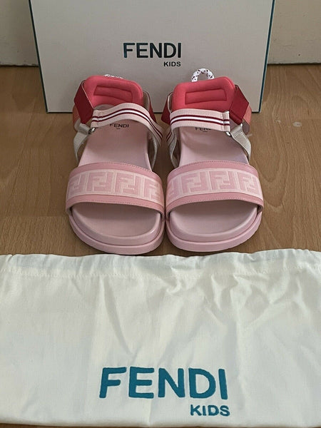 Fendi girls FF logo pink sandals Size UK 2.5 EU 35 - V & G Luxe Boutique