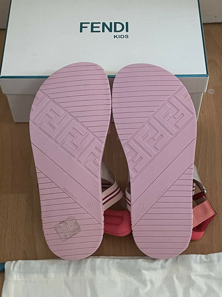 Fendi girls FF logo pink sandals Size UK 2.5 EU 35 - V & G Luxe Boutique