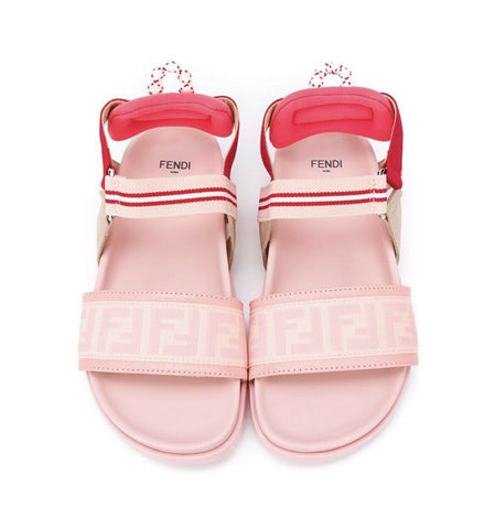 Fendi girls FF logo pink sandals Size UK 2.5 EU 35 - V & G Luxe Boutique