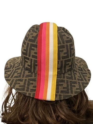 Fendi Kids FF Logo Hat With Multicoloured Stripes - V & G Luxe Boutique