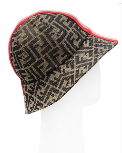 Fendi Kids FF Logo Hat With Multicoloured Stripes - V & G Luxe Boutique