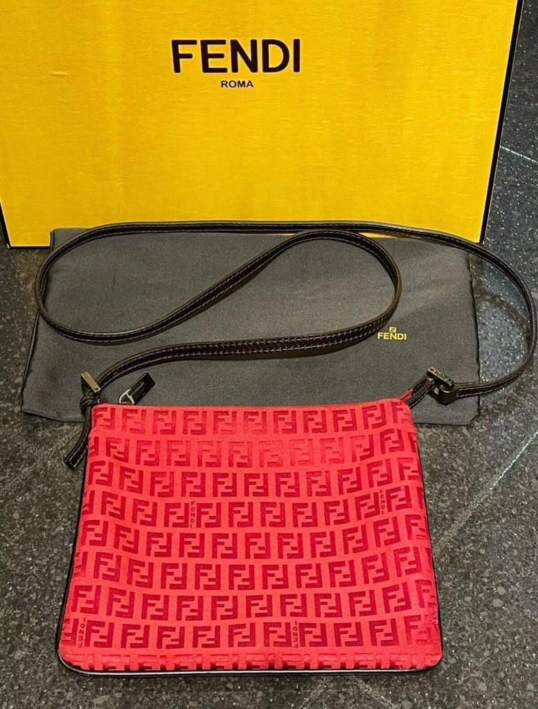 Fendi Ff-logo Print Clutch Bag