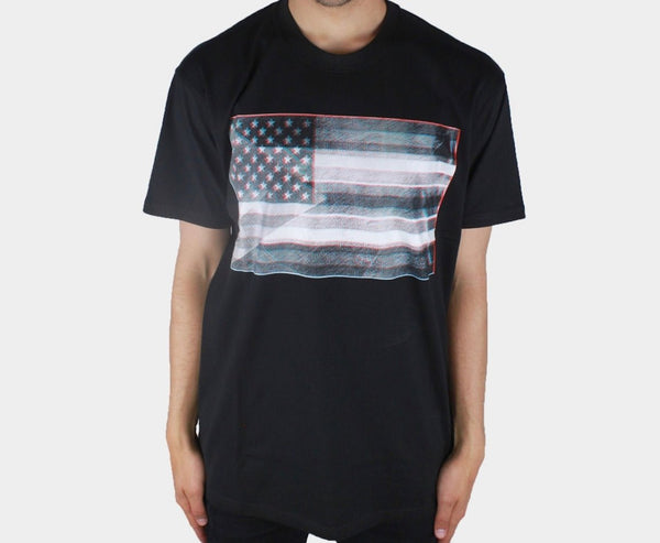 Givenchy Black 3D USA Flag Print Oversized Size Small - V & G Luxe Boutique