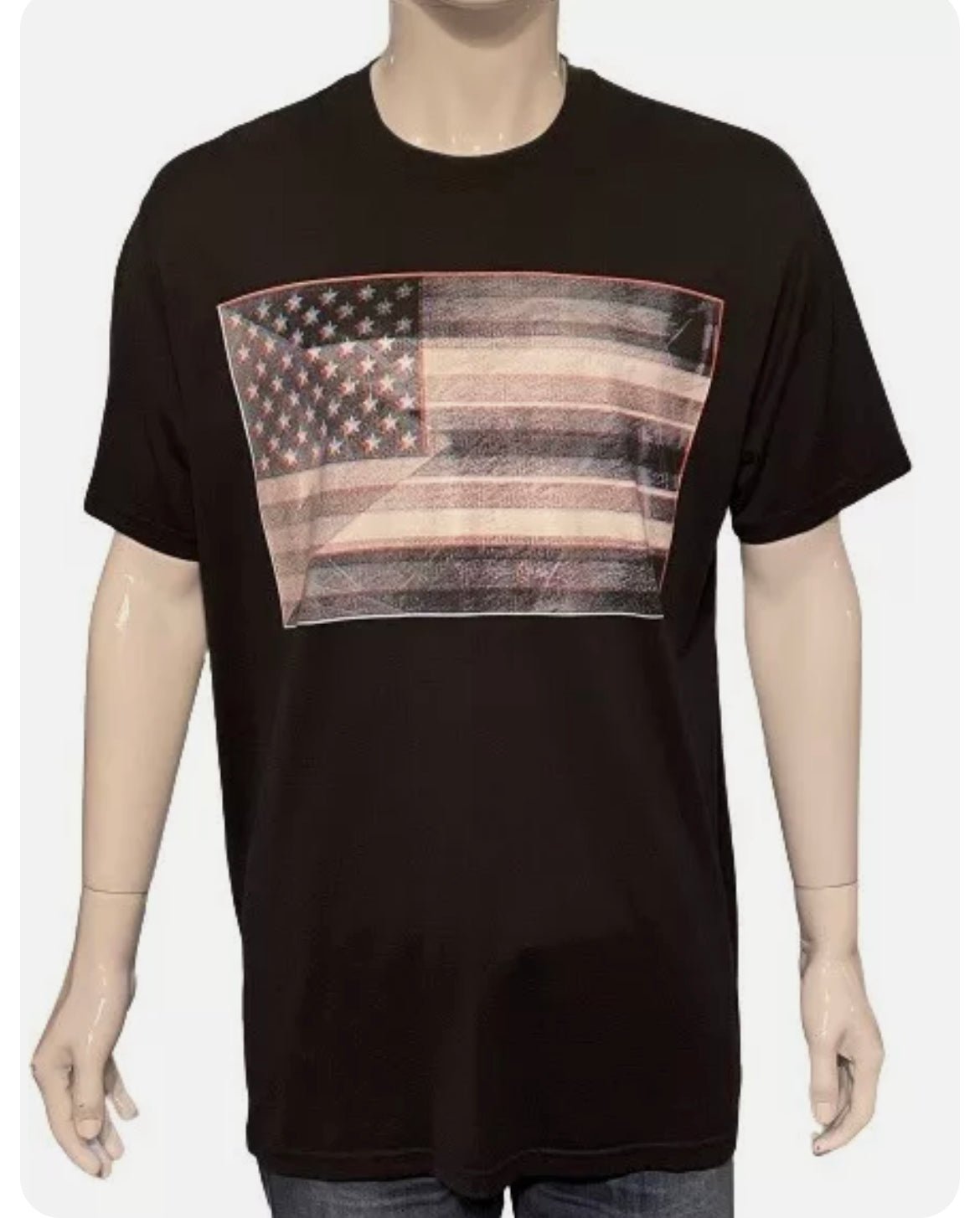 Givenchy Black 3D USA Flag Print Oversized Size Small - V & G Luxe Boutique