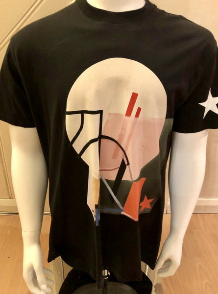 GIVENCHY Rare Geometric Print Star Sleeve T-Shirt Top Oversized Size XXS VGC - V & G Luxe Boutique