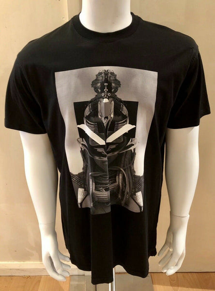 GIVENCHY Rare Samurai Black & White Print T-Shirt Top Oversized Size XXS - V & G Luxe Boutique