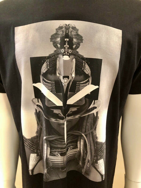GIVENCHY Rare Samurai Black & White Print T-Shirt Top Oversized Size XXS - V & G Luxe Boutique