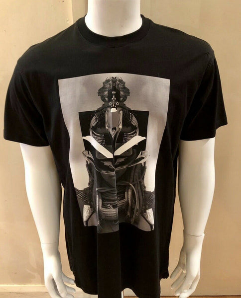 GIVENCHY Rare Samurai Black & White Print T-Shirt Top Oversized Size XXS - V & G Luxe Boutique