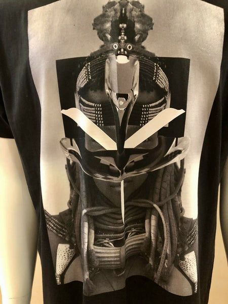GIVENCHY Rare Samurai Black & White Print T-Shirt Top Oversized Size XXS - V & G Luxe Boutique